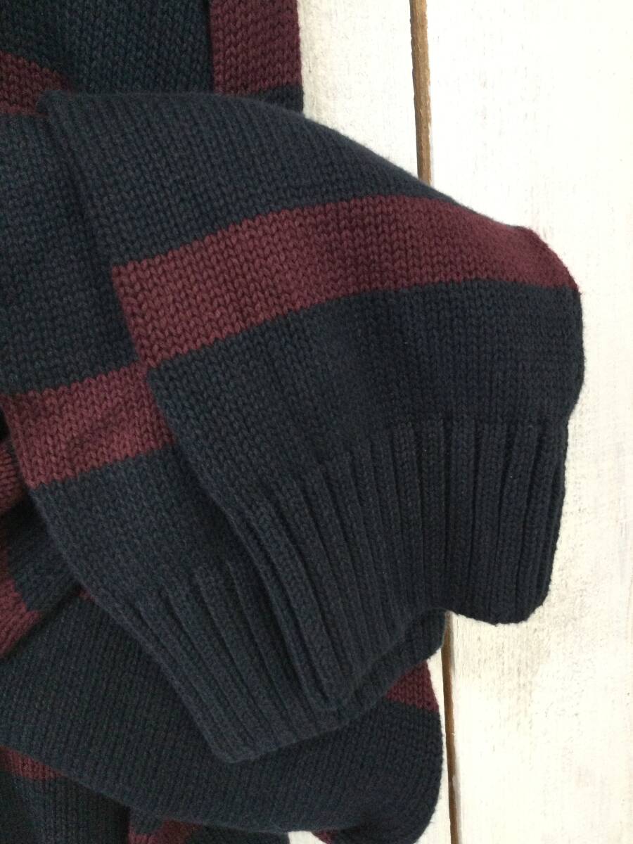CHAPS チャップス ボーダー柄 コットンニット クルーネックセーター メンズXL 状態良好 _画像6