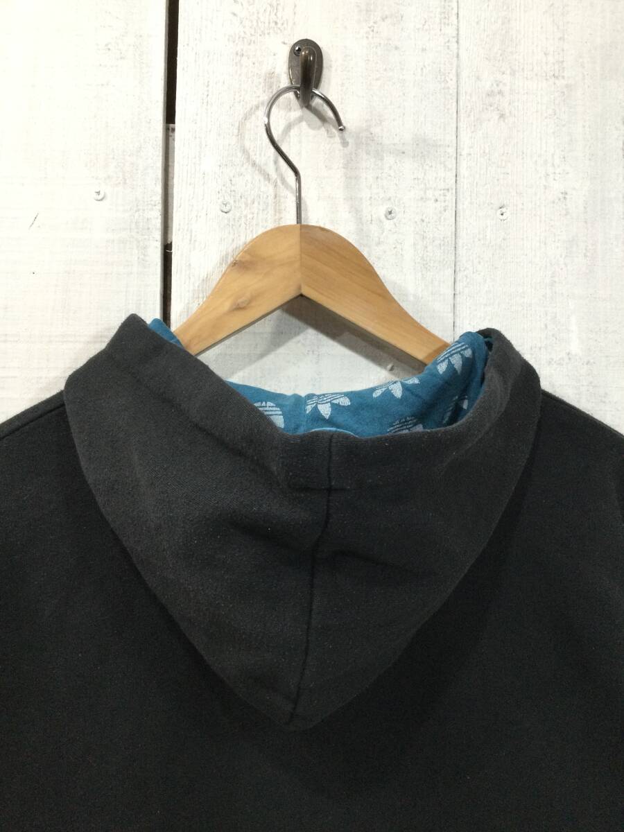 adidas アディダス トレフォイルロゴ 年代不明 スウェットパーカー フード付きトレーナー メンズM ややダメージあり_画像9