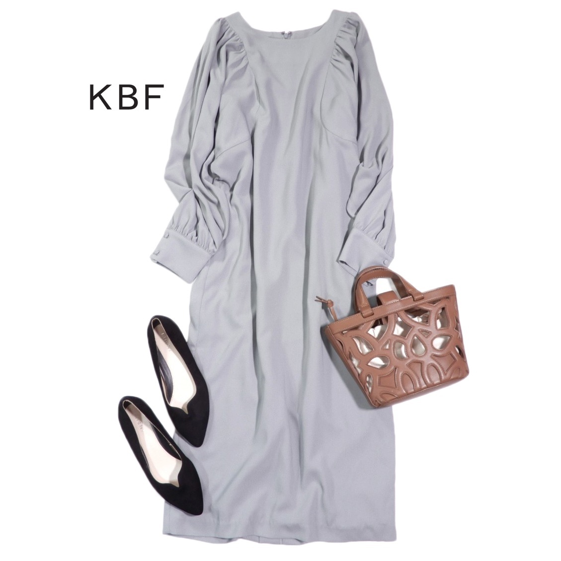アーバンリサーチ KBF 大人素敵スタイル☆ボリューム袖 とろみ ワンピース ONE_画像1