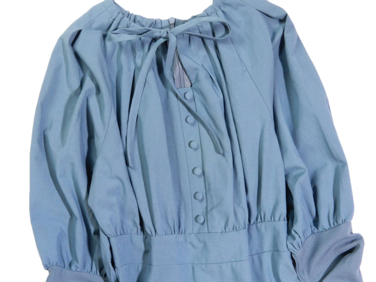 アビトーキョー ABITOKYO 大人可愛い☆ ウエスト切り替え ふっくら袖 ギャザー デザイン ロング ワンピース F_画像3