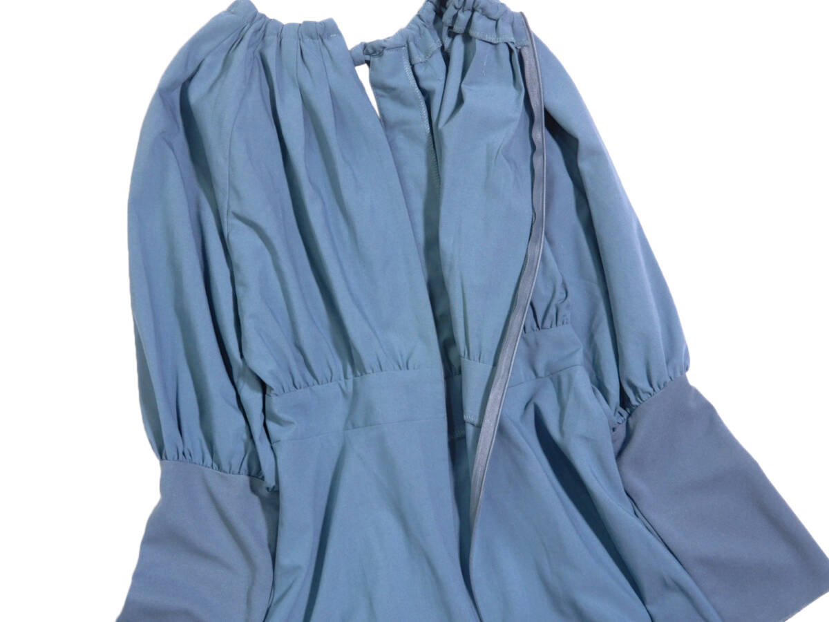 アビトーキョー ABITOKYO 大人可愛い☆ ウエスト切り替え ふっくら袖 ギャザー デザイン ロング ワンピース F_画像7