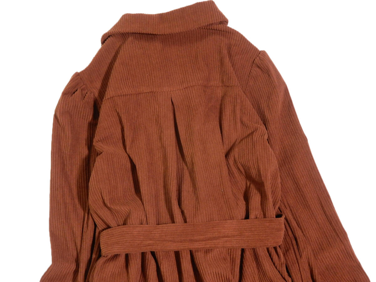 アビトーキョー ABITOKYO 大人可愛い☆ コーデュロイ ウエストマーク リボン ワンピース M_画像6