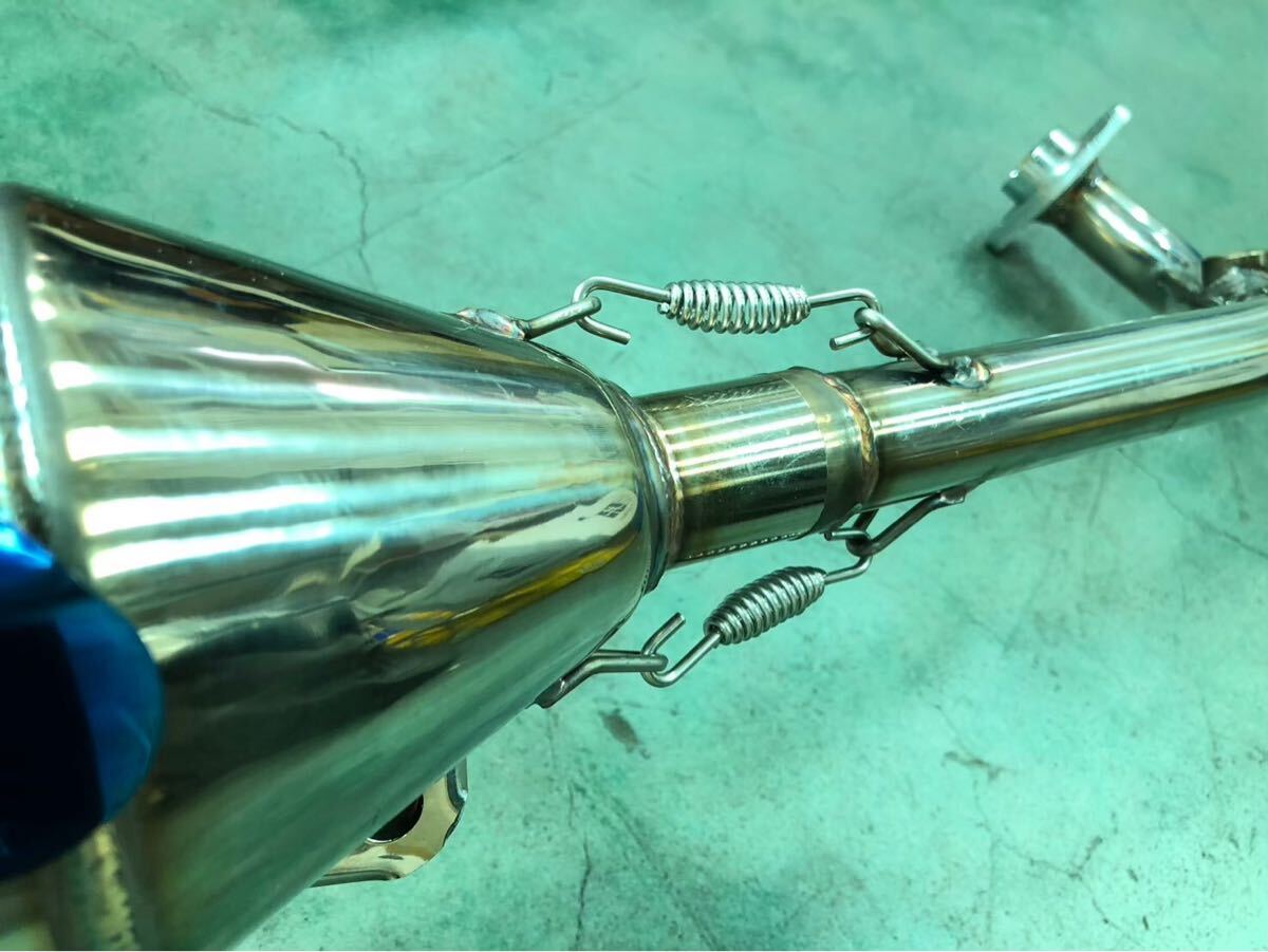 シグナスX TILIER隔壁 オールステンレス ストレートパイプ アップマフラー チタンカラーヒートガード ボアアップ対応 SEA5J SED8J 4型 5型 _画像4