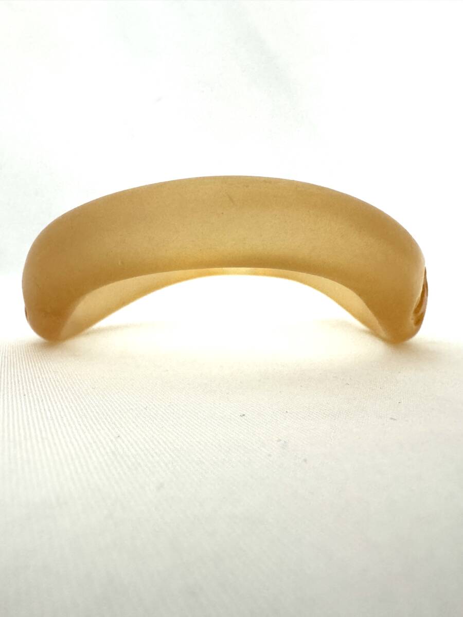 7J2614【本物保証】シャネル バングル ブレスレット クリア ベージュ ココマーク 96C CHANEL_画像5