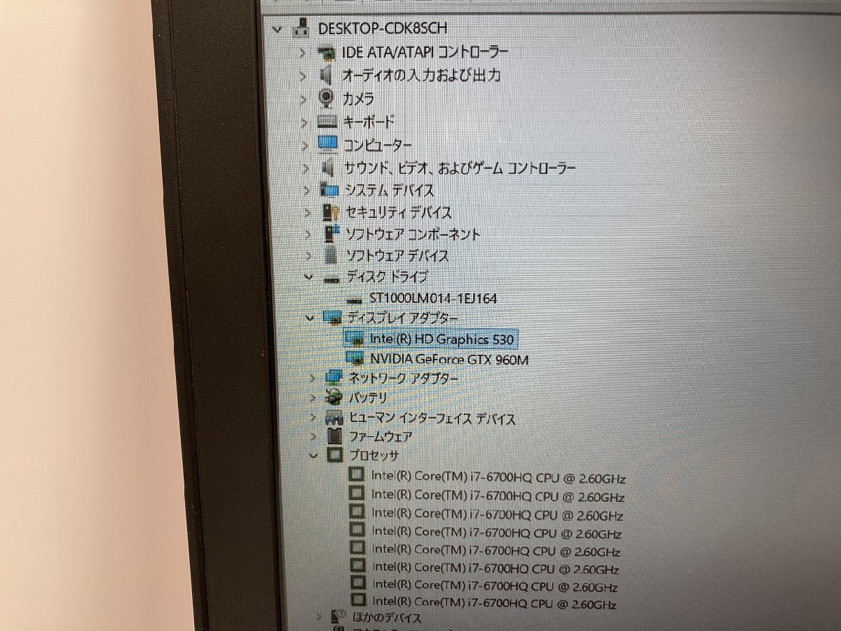 【大分発送】【動(dòng)作確認(rèn)済】Dell / Inspiron 7559 /Core(TM) i7-6700HQ CPU @ 2.60GHz / 8GB / HDD1TB / Windows 11 Home