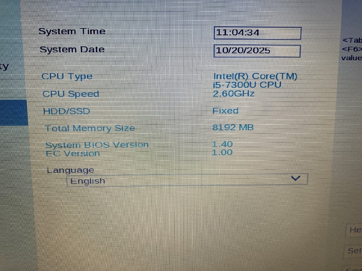 【大分発送】【ジャンク品】TOSHIBA / dynabook R63/J /Core(TM) i5-7300U CPU＠2.60GHz / バッテリー膨張有り /ノートパソコン /中古品_画像10