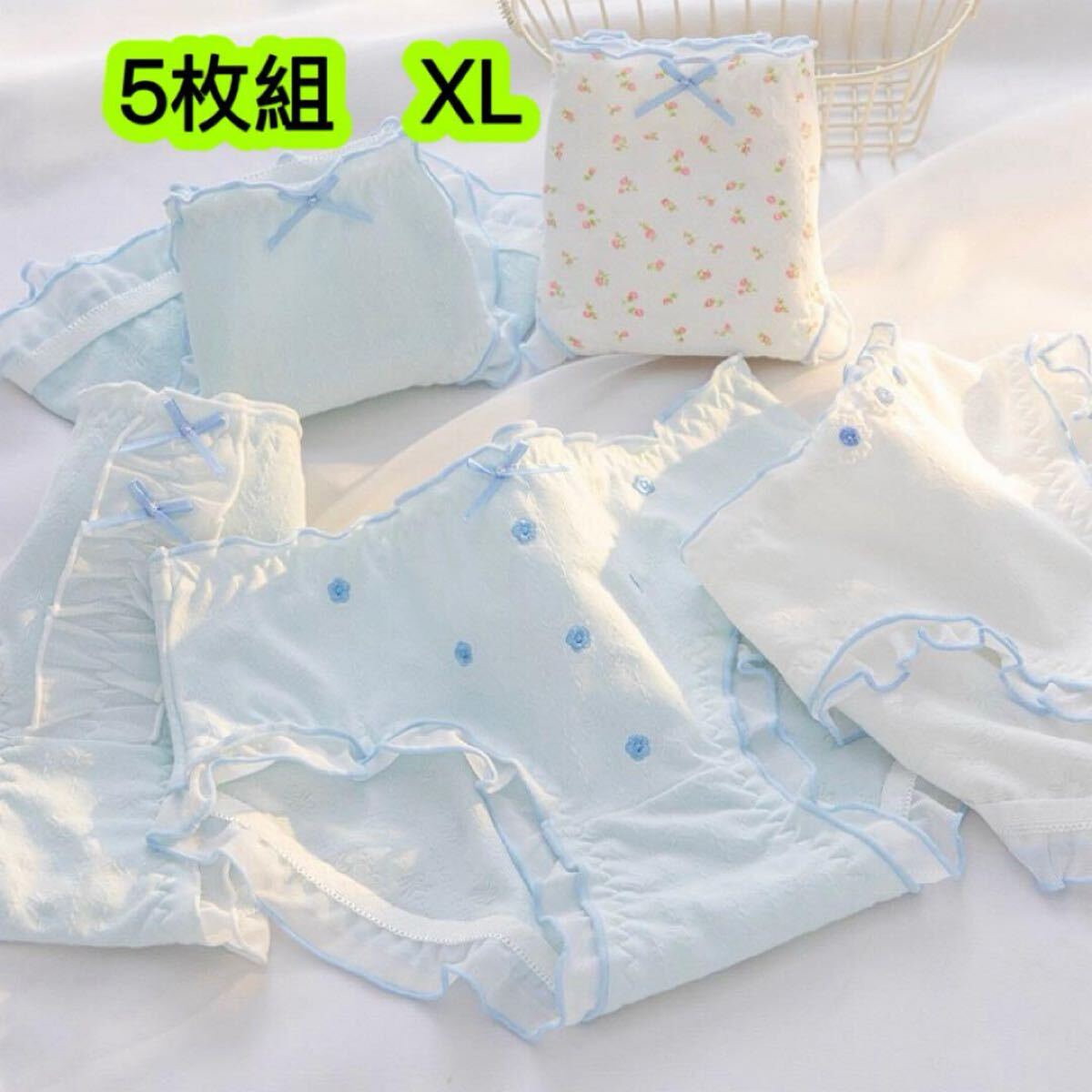 5枚組XLレディース下着 女子高生ショーツ 肌着インナー ジュニア綿　第523号_画像1