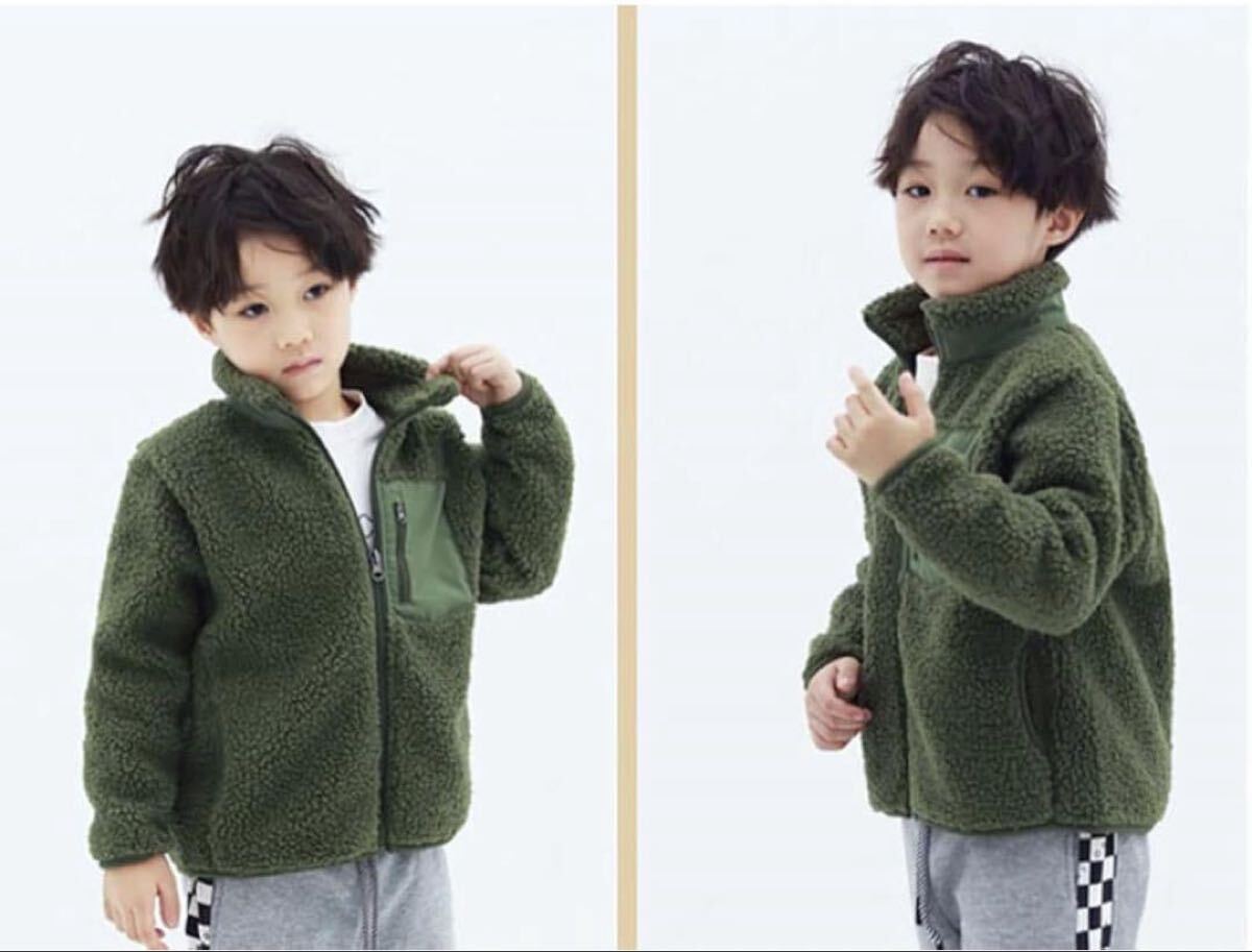 西松屋在庫1点 ボアジャケット もこもこ 暖かい アウター 160cm_画像6