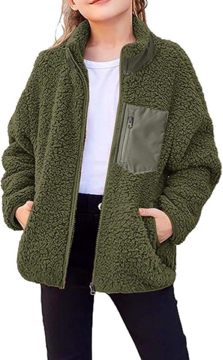 西松屋在庫1点 ボアジャケット もこもこ 暖かい アウター 160cm_画像3