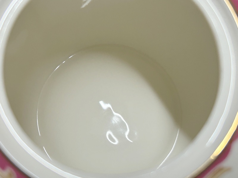 美品 HOYA ホヤ ティーセット ティーポット/カップ&ソーサー 5客 金縁鳥蔓葡萄柄 茶器セット/洋食器/オールド/年代物/時代物