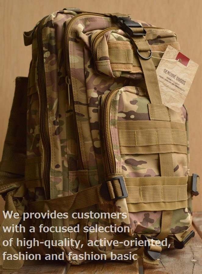 25L リュックサック リュック デイパック バックパック メンズ Military Tactical アサルトリュック 多機能 7999845 カーキカモ 新品_画像4