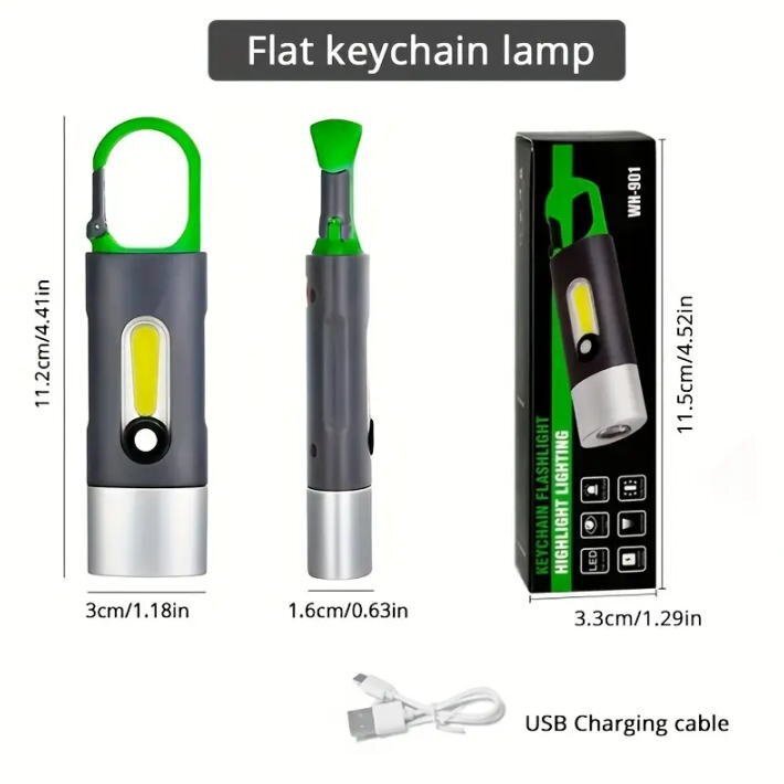 compact мигающий свет заряжающийся LED COBkalabina рабочее освещение TYPE-C 7987126 USB зарядка кемпинг уличный 2 шт. комплект новый товар 1 иен старт
