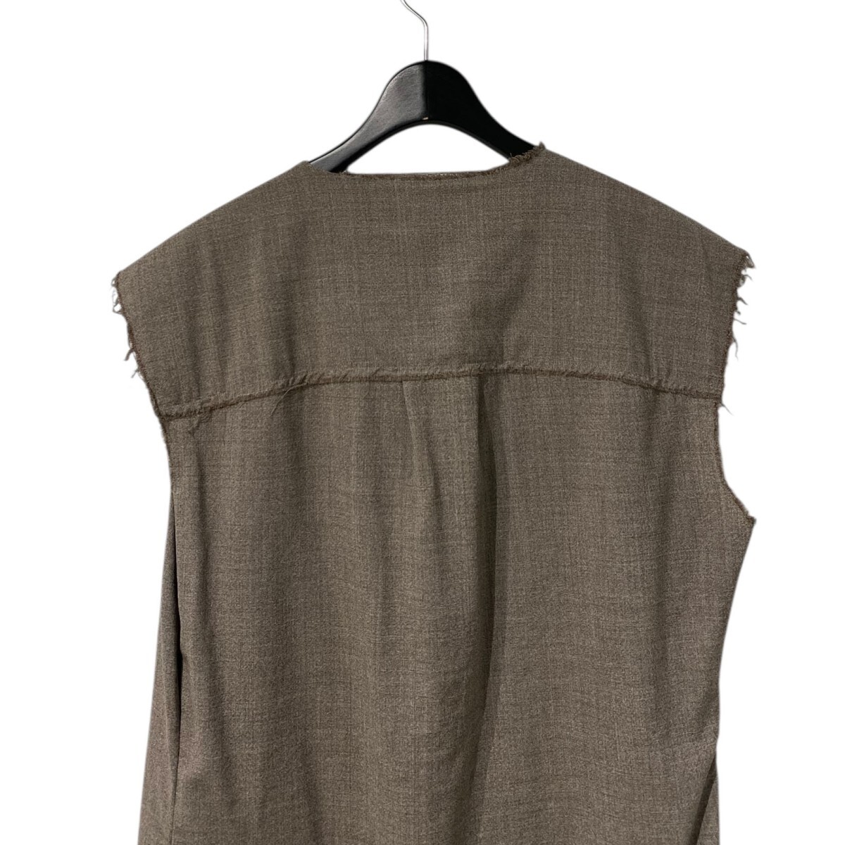 GABRIELA COLL GARMENTS×Loro Piana SUMMER WOOL SLEEVELESS SHIRTカットオフメリノウールベストジレ8069000136340_画像4