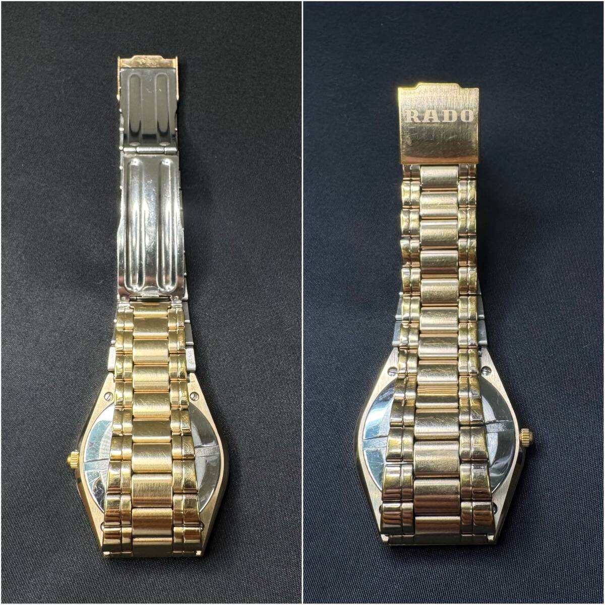 【稼働】 美品 ラドー ダイヤスター 113.9519.3 電池交換済み RADO DIASTAR クォーツ デイト ゴールド カラー メンズ 腕時計_画像10