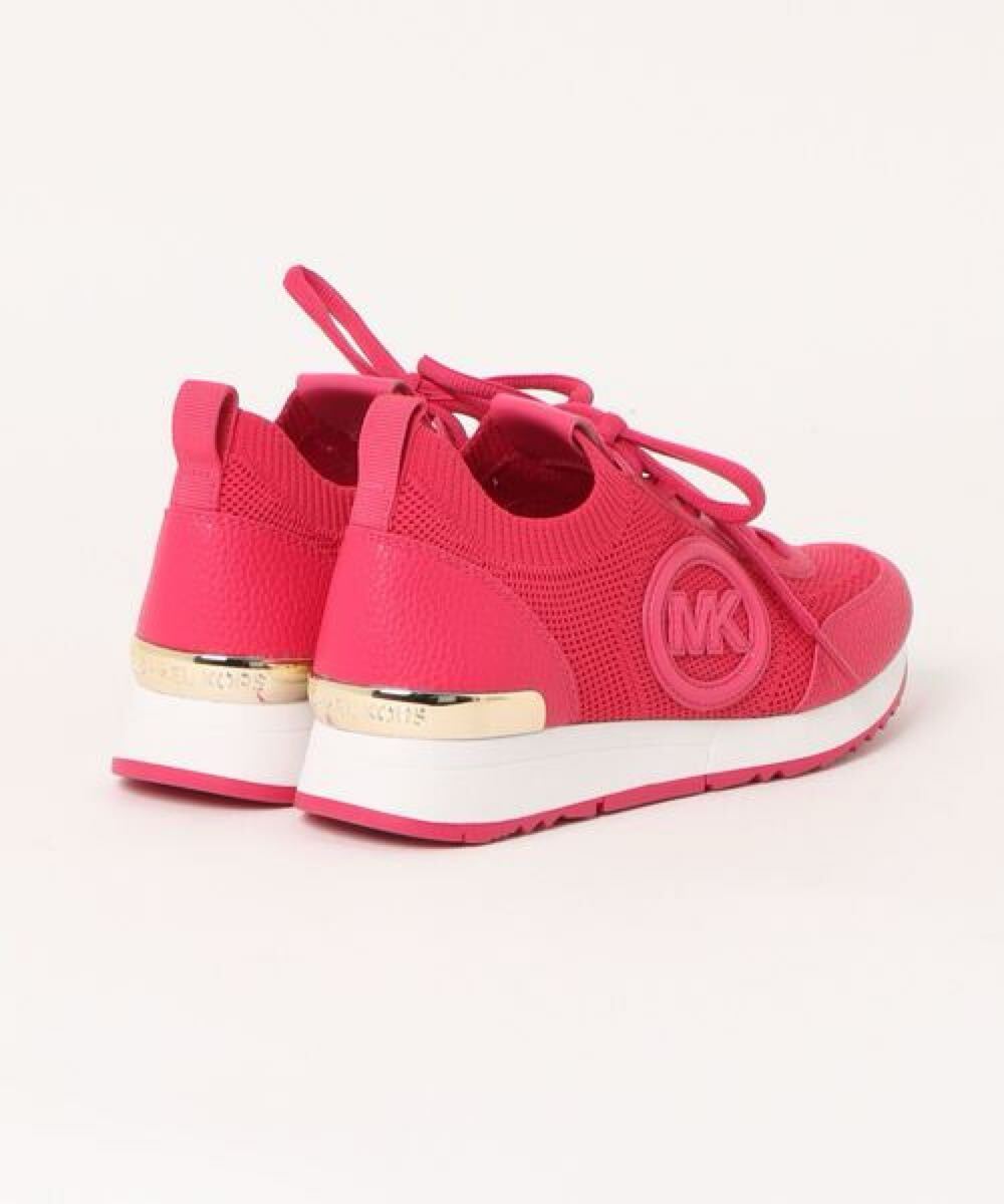 MICHAEL KORS◆JENKINS ニット スニーカー エレクトリック ピンク マイケルコース 6 23cm 正規品 美品_画像6