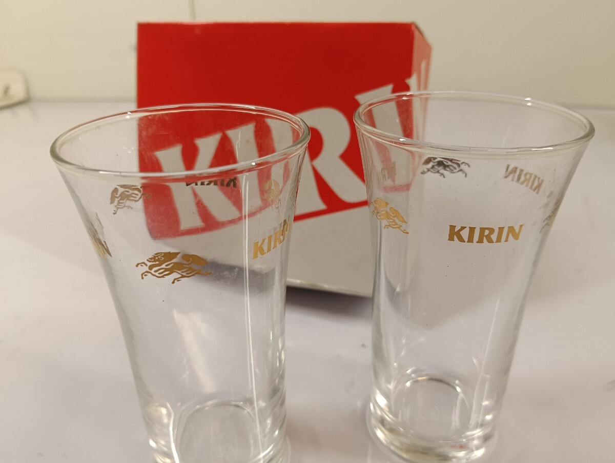 昭和レトロ キリン グラス 6個セット 箱付き KIRINロゴ キリンレモン 当時物 非売品 ノベルティ コップ タンブラー まとめ売り　60サイズ_画像2