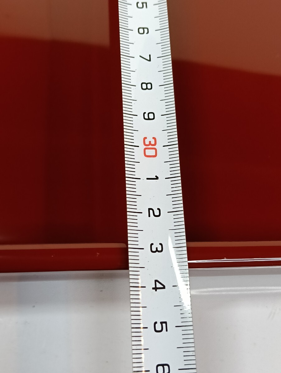 【1円スタート】 角盆 朱/黒 トレー お盆 配膳盆 漆器風 和食器 キッチン用品 来客用 卓上盆 80サイズ_画像8