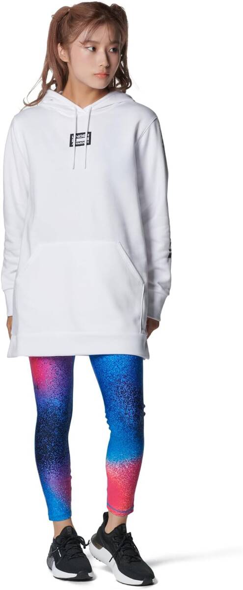 送料無料！ 新品未使用 タグ付き UNDER ARMOUR アンダーアーマー UA ライバルフリース オーバーサイズド フーディー 1381241 Mサイズ 白_画像2