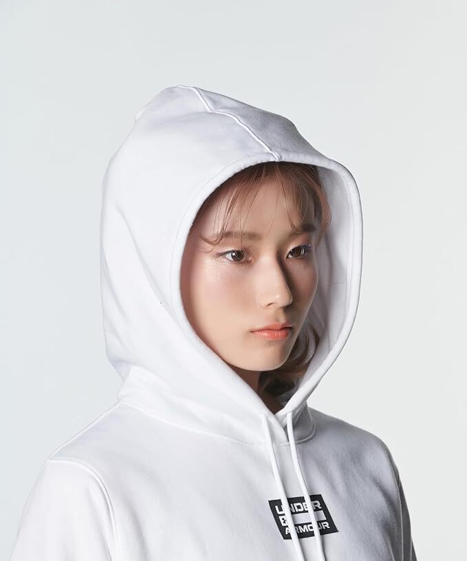 送料無料！ 新品未使用 タグ付き UNDER ARMOUR アンダーアーマー UA ライバルフリース オーバーサイズド フーディー 1381241 Mサイズ 白_画像4