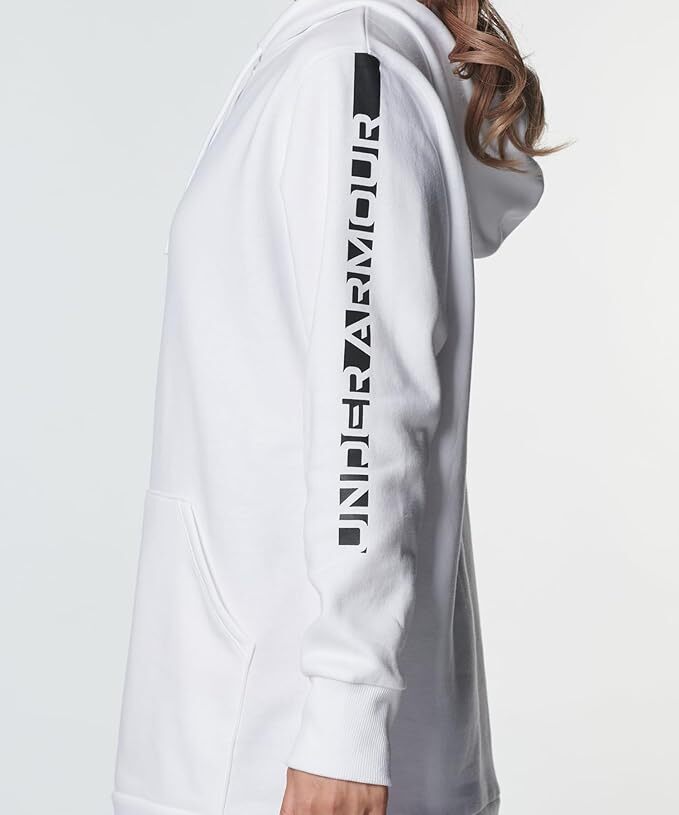 送料無料！ 新品未使用 タグ付き UNDER ARMOUR アンダーアーマー UA ライバルフリース オーバーサイズド フーディー 1381241 Ｌサイズ 白_画像5