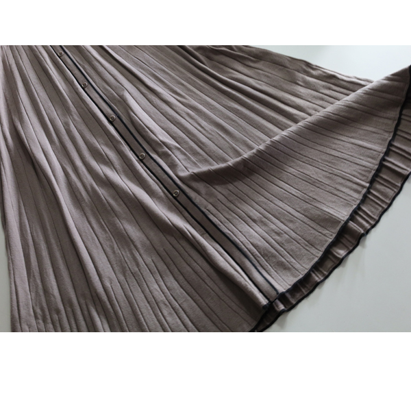 エニィシス any SIS ★大人素敵♪配色バイカラープリーツニットロング丈ワンピース_画像4