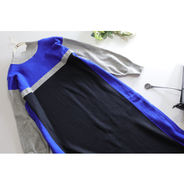 Bou Jeloud ブージュルード ★前後2WAY♪CRAZYパネル細見えロング丈ニットワンピース_画像5