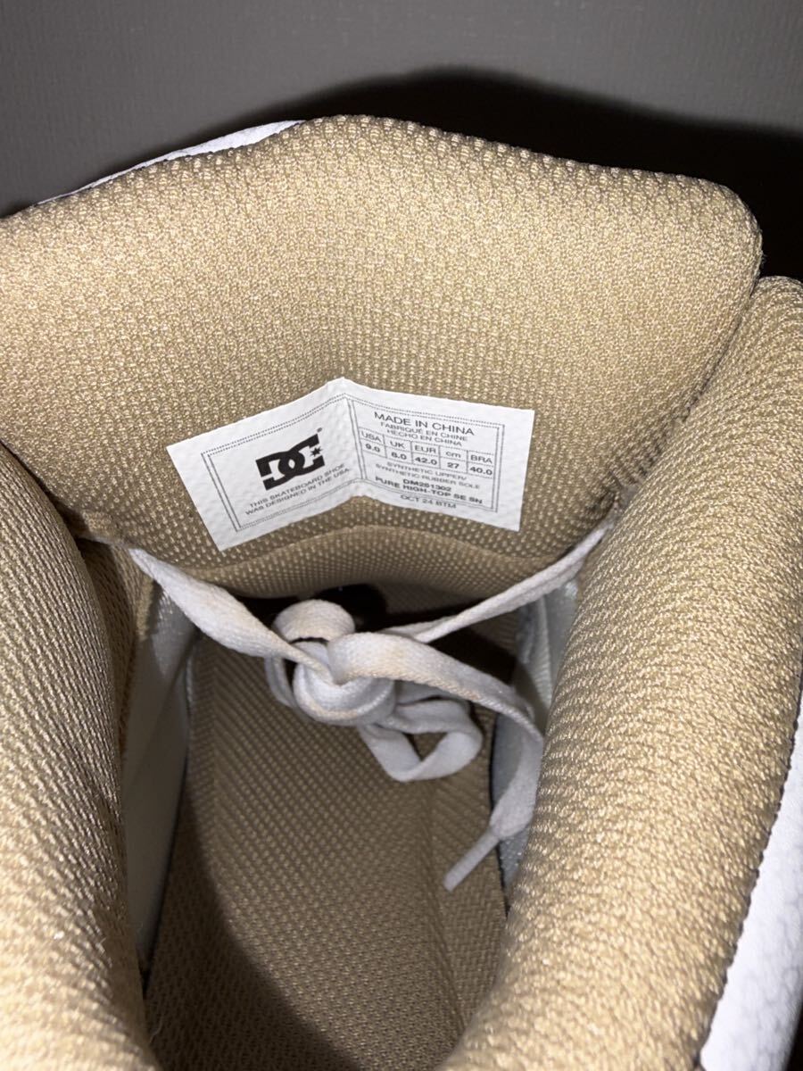 DC SHOES スニーカー 27cm ホワイト カジュアルシューズ ベージュ コート 美品 _画像6