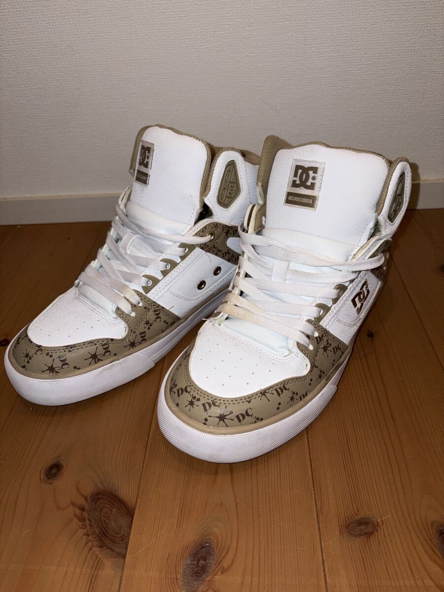 DC SHOES スニーカー 27cm ホワイト カジュアルシューズ ベージュ コート 美品 _画像10