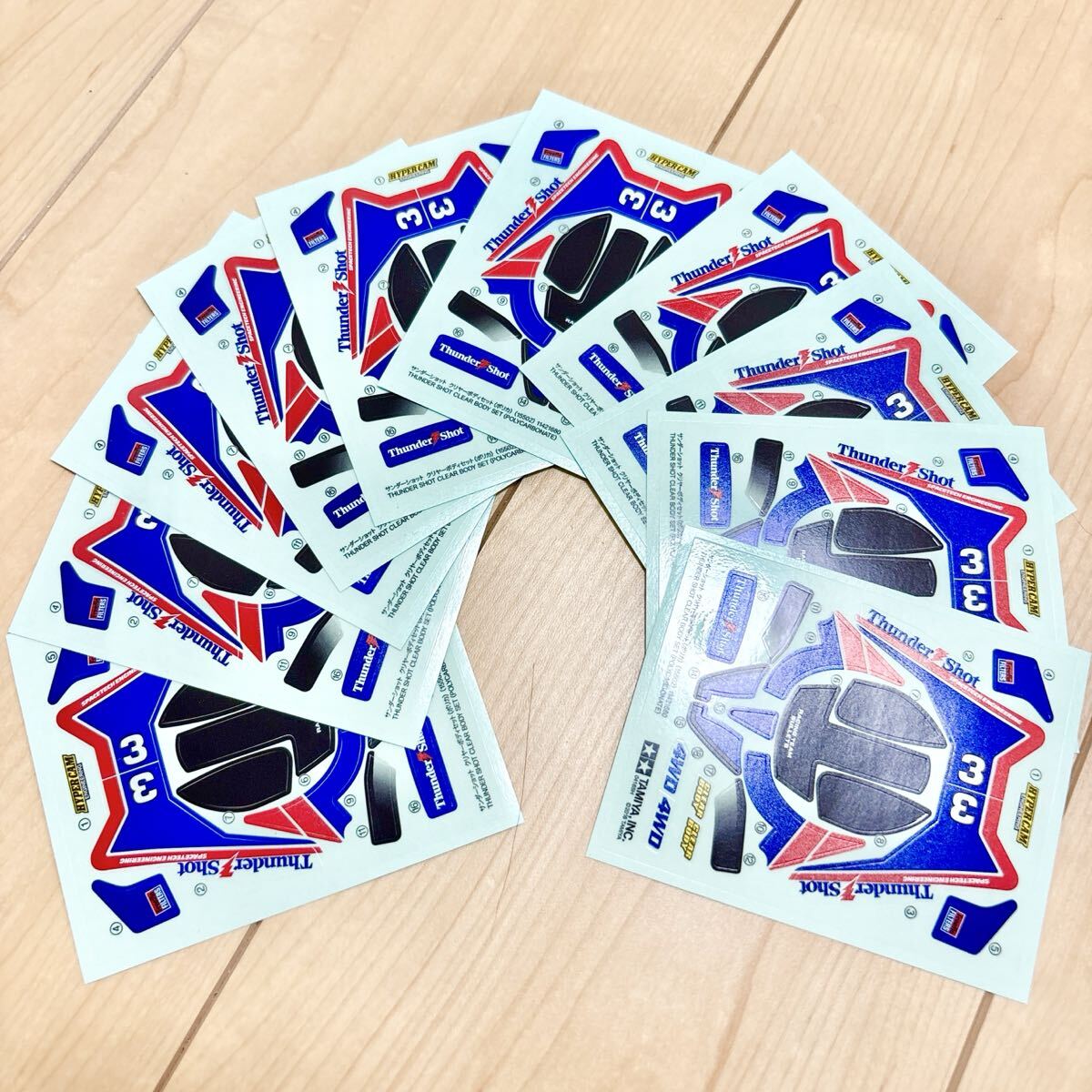 ミニ四駆サンダーショットJr.用ステッカー10台分 WD-0115_画像1