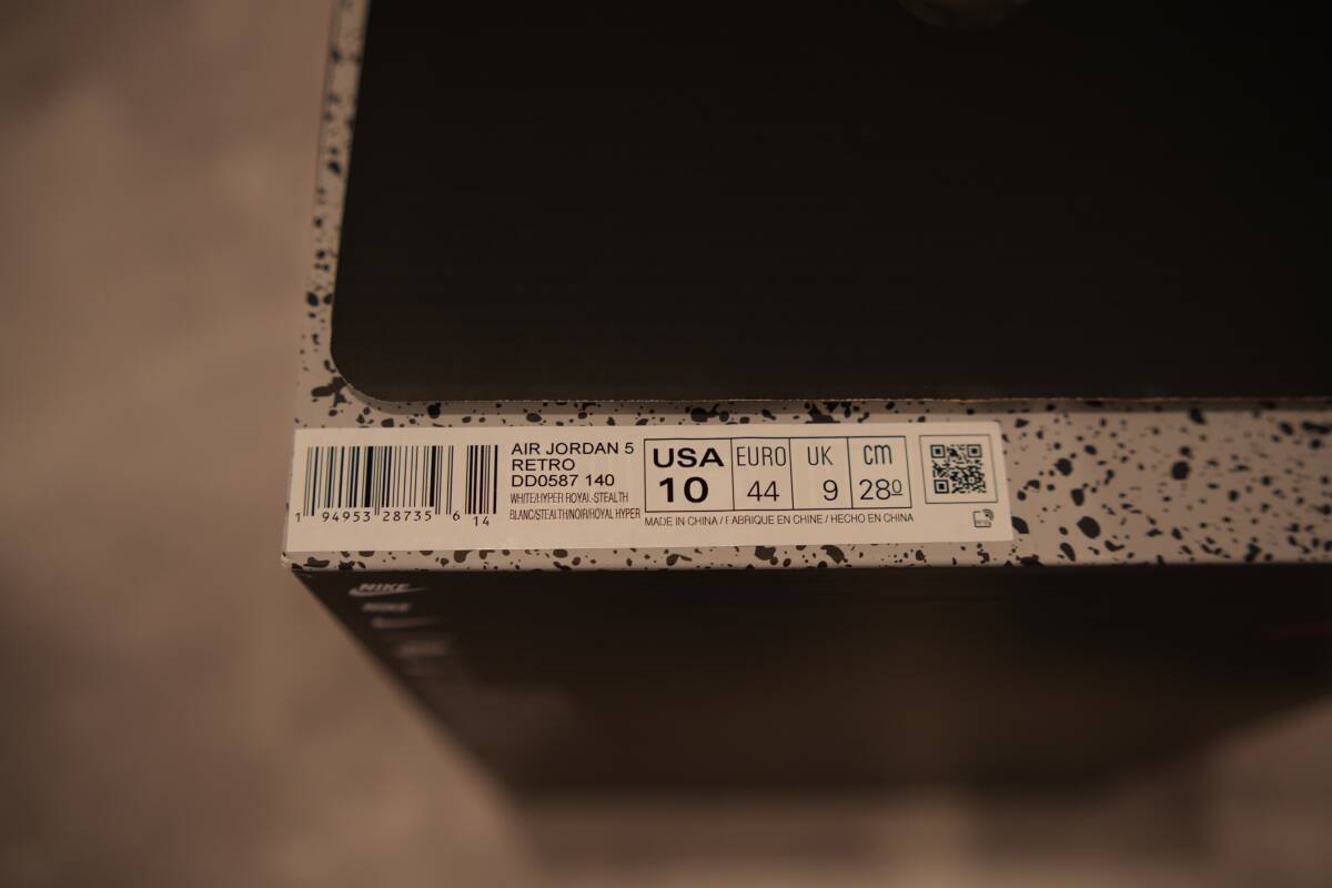 NIKE Air Jordan 5 RETRO WHITE/HYPER ROYAL-STEALTH 28.0cm_画像5