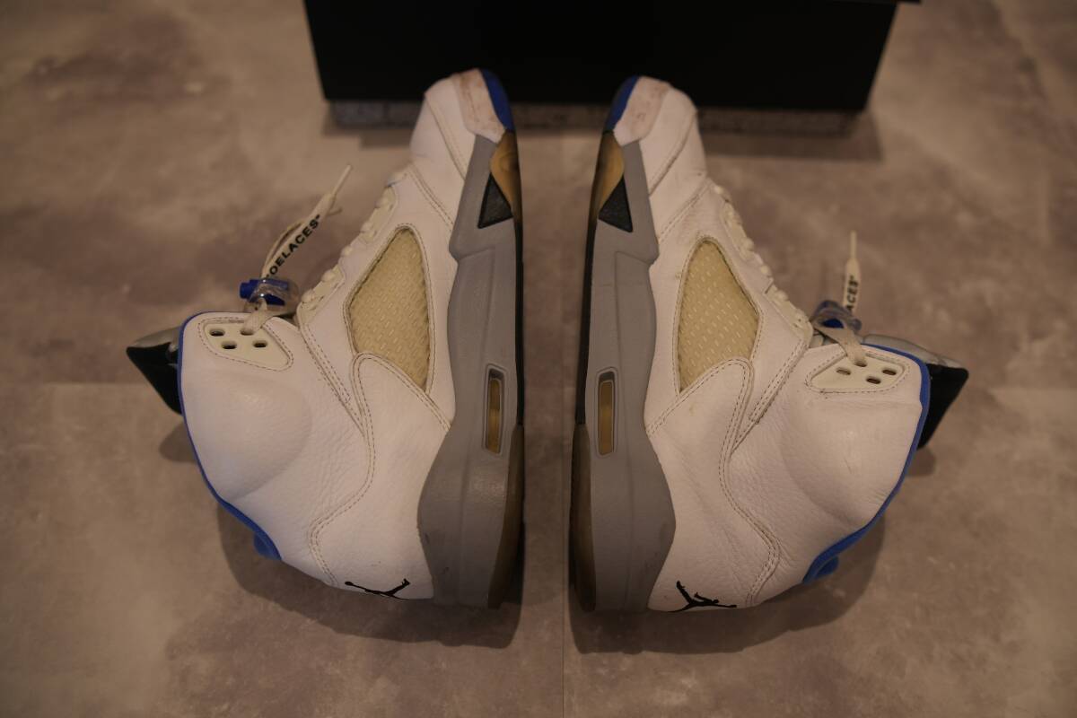 NIKE Air Jordan 5 RETRO WHITE/HYPER ROYAL-STEALTH 28.0cm_画像3
