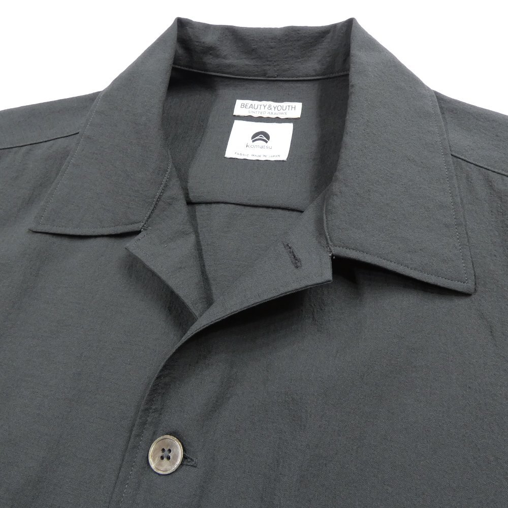 BEAUTY＆YOUTH ビューティアンドユース キャンプカラー ショートスリーブ シャツ 小松精練 #36798 小松パック B&Y ユナイテッドアローズ_画像4