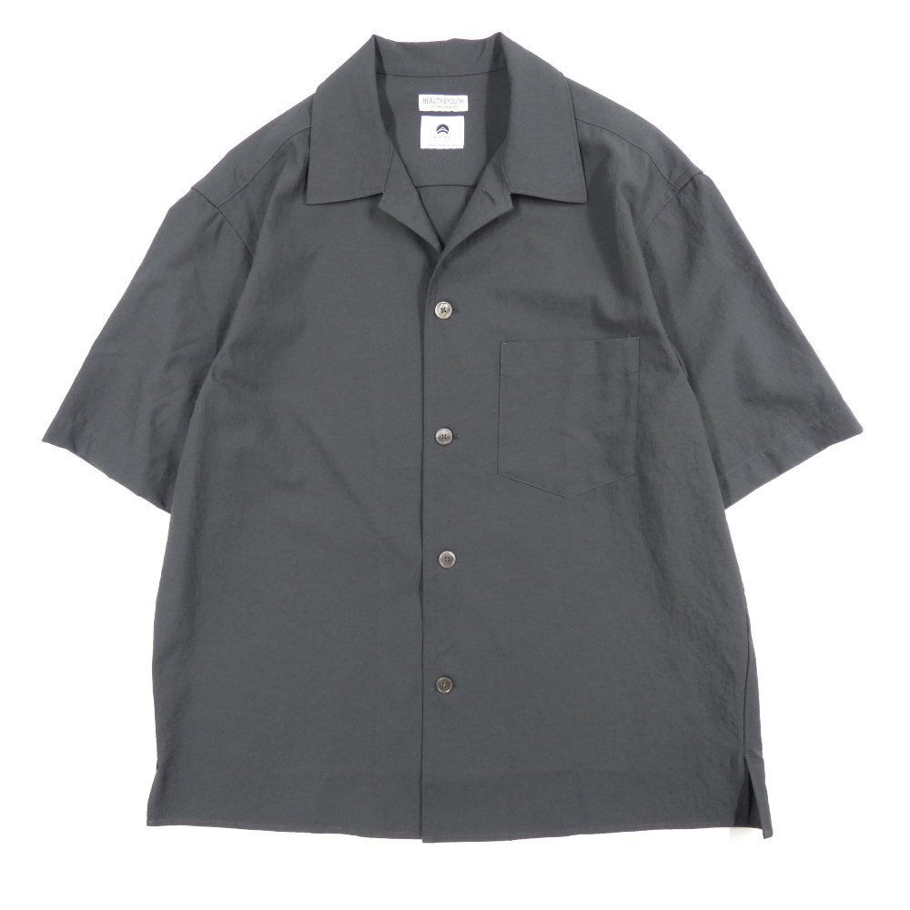 BEAUTY＆YOUTH ビューティアンドユース キャンプカラー ショートスリーブ シャツ 小松精練 #36798 小松パック B&Y ユナイテッドアローズ_画像1