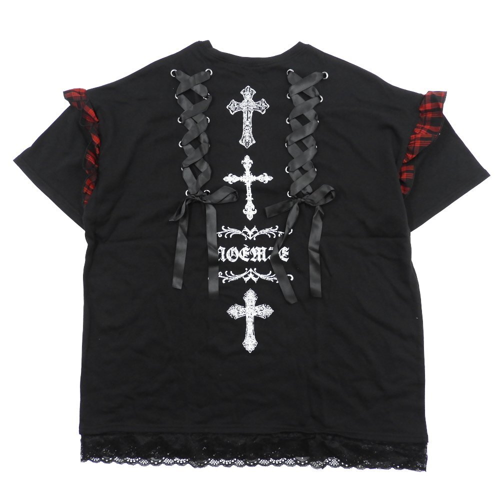 未使用 NOEMIE ノエミー エンジェルダブルバックスピンドル裏毛Tシャツ ブラック Size M #1022046 レディースカジュアル ビッグシルエット_画像2