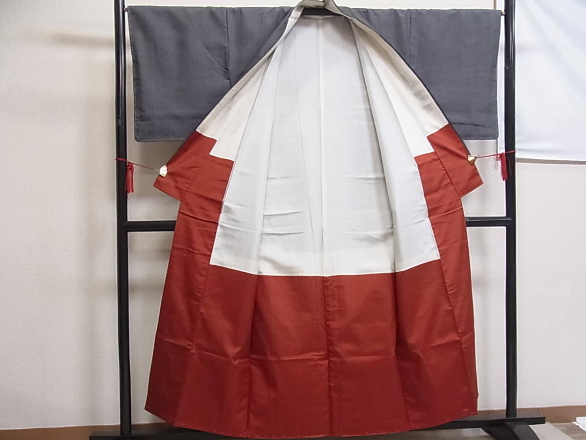 着物おきな2★未使用品　本場大島紬　泥染　正絹★r2909_画像3