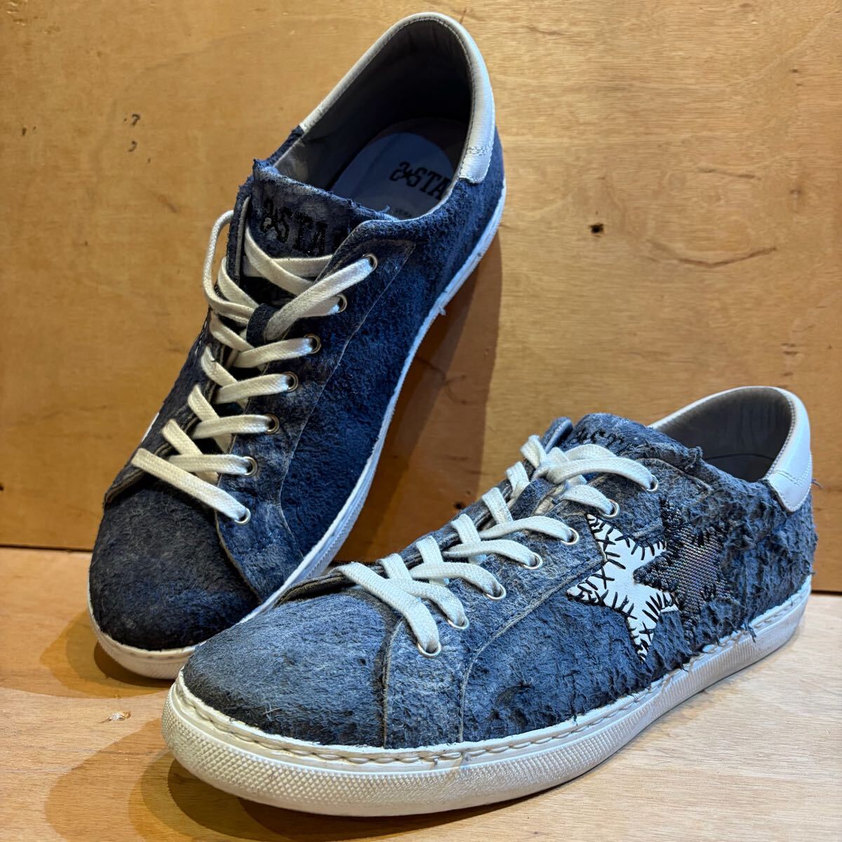 美品イタリア製 2STAR ツースター レザースニーカー 29cm _画像1