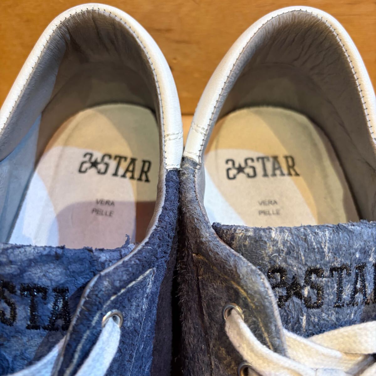 美品イタリア製 2STAR ツースター レザースニーカー 29cm _画像3