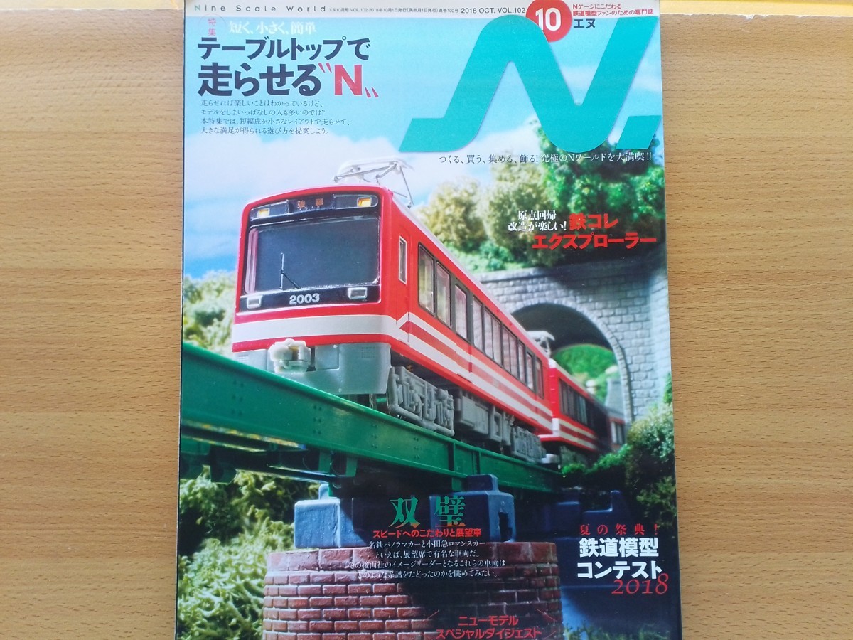 即決 Nゲージ読本 エヌ保存版 名鉄パノラマカー・小田急ロマンスカーの軌跡 + TOMIXのJR西日本 225系100番台・グリーンマックスの地方役場_画像9