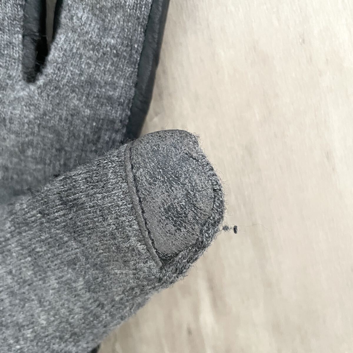 【POLO RALPH LAUREN】ポロラルフローレン 手袋 ブラック×グレー 黒×灰色 L 冬服 カジュアル ロック グローブ 匿名配送_画像5