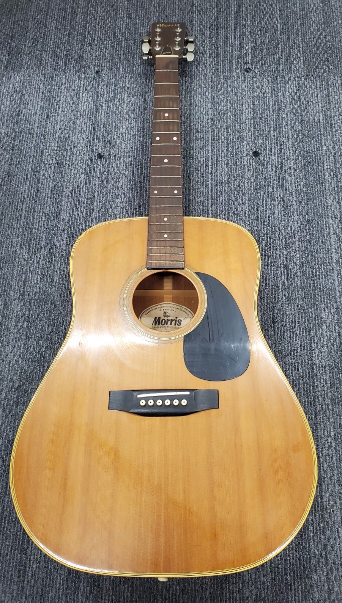 MI★1円～【保管品】 Morris アコースティックギター W-20 弦無し 動作未確認 モーリス アコギ ギター 弦楽器_画像1