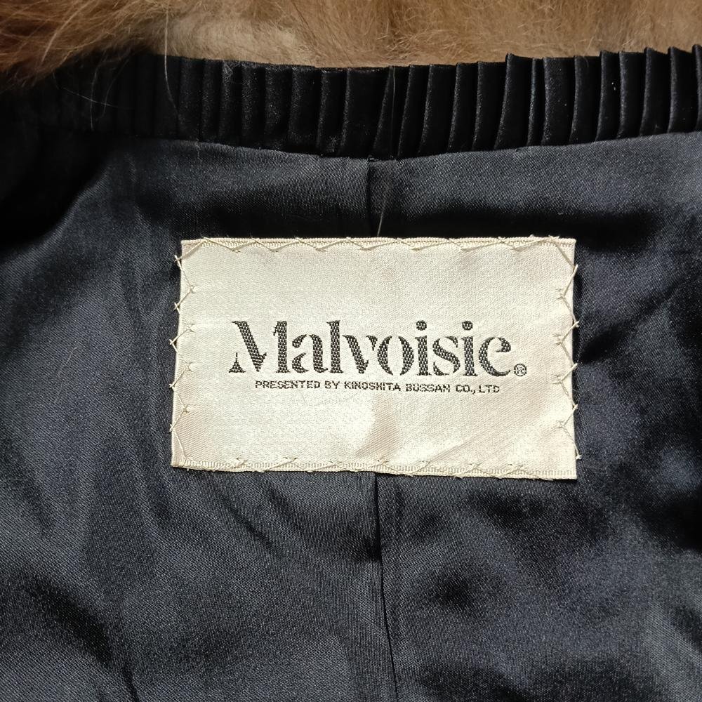 Malvoisie シルバーブラウン リアルファーコート レディース 3608175_画像3