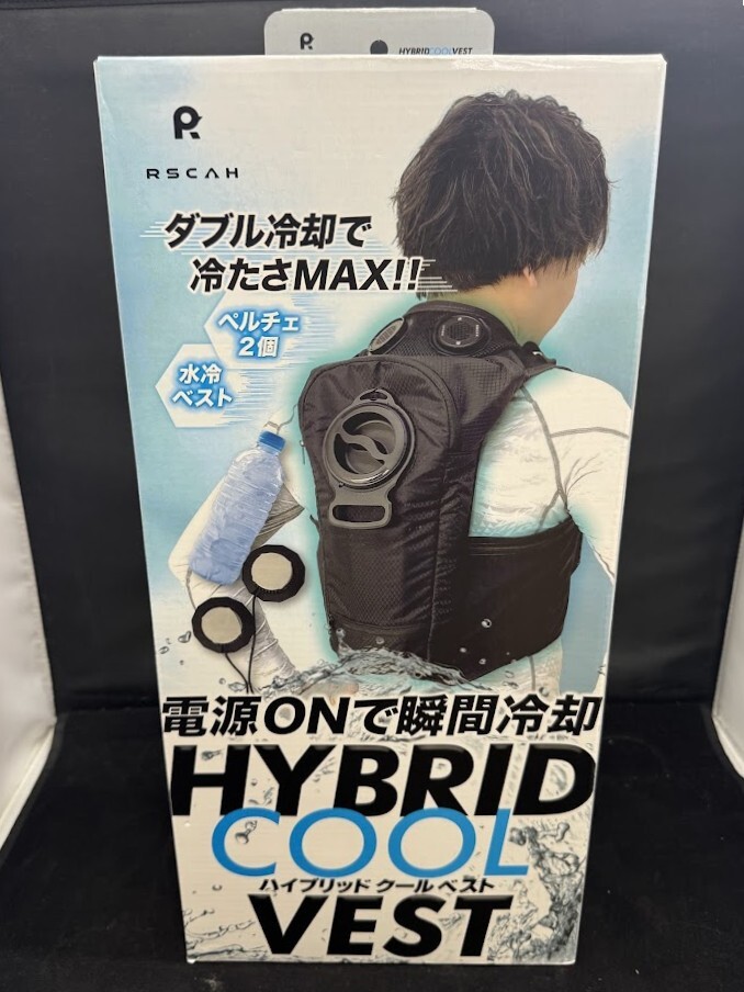 ■未使用品 福徳産業 RSCAH ハイブリットクールベスト 黒 バッテリー付 #7300F 水冷ベスト 冷却ペルチェ_画像1