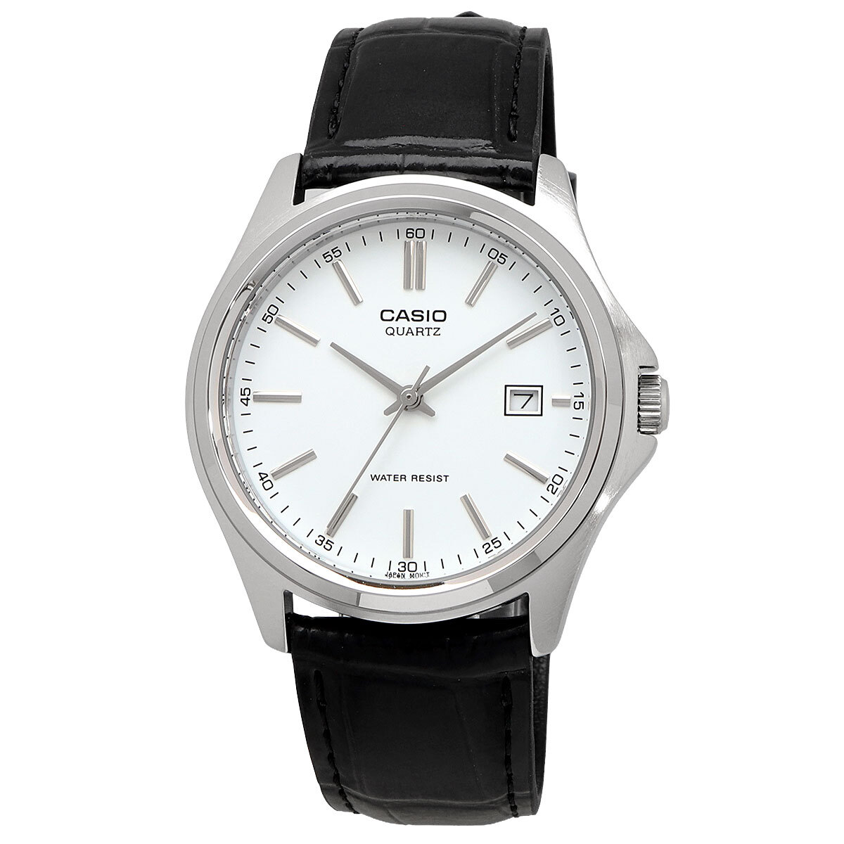 CASIO 腕時計 カシオ チプカシ クオーツ シンプル メンズ シルバー ホワイト×ブラックレザーバンド 海外モデル MTP-1183E-7A [並行輸入品]_画像2