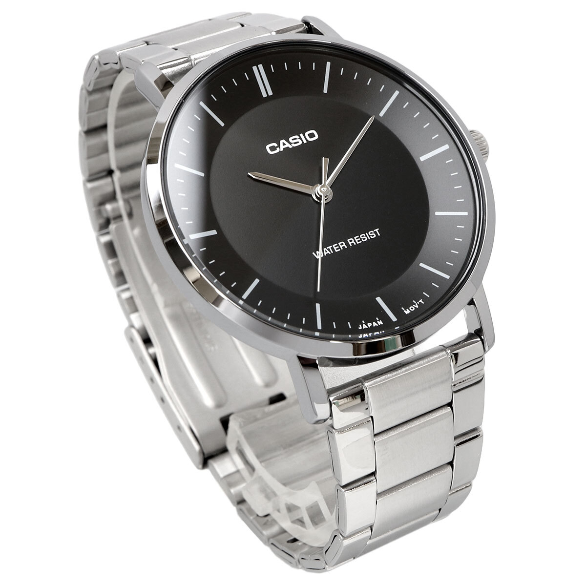 CASIO 腕時計 カシオ 時計 ウォッチ チプカシ クオーツ メンズ ブラック メタルバンド MTP-VT04D-1E 海外モデル [並行輸入品]_画像4