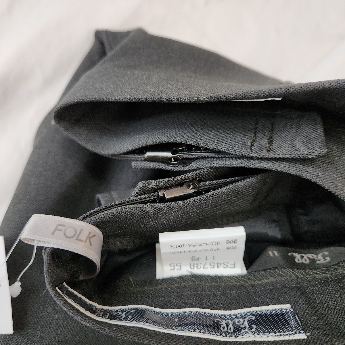 ☆新品タグ付き☆　11号　スカート　フォーク　チャコール　OL　オフィス制服　制服　事務服　受付　秘書　営業　かわいい　事務　服G48ASY_画像10