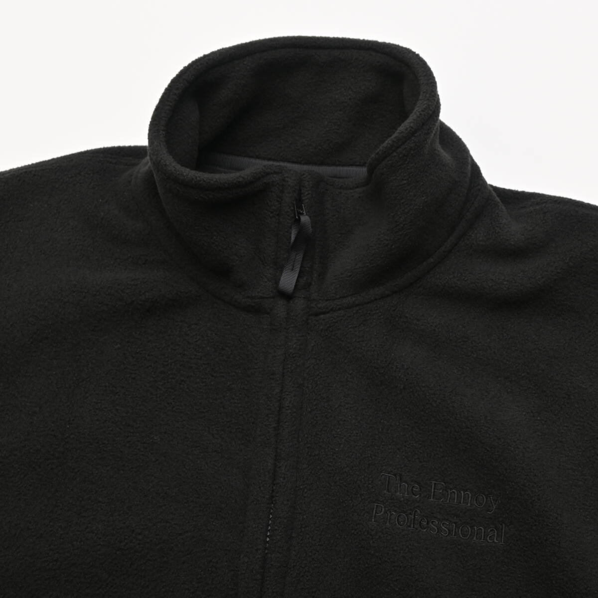 Ennoy エンノイ フリースジャケット XL ブラック 黒 ジップ 23AW ロゴ 刺繍 HB4301_画像3