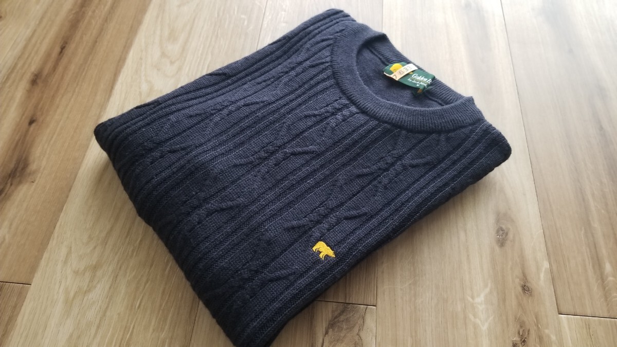 Golden bear ニット セーター 紺 トップス ウール ネイビー メンズ M_画像6
