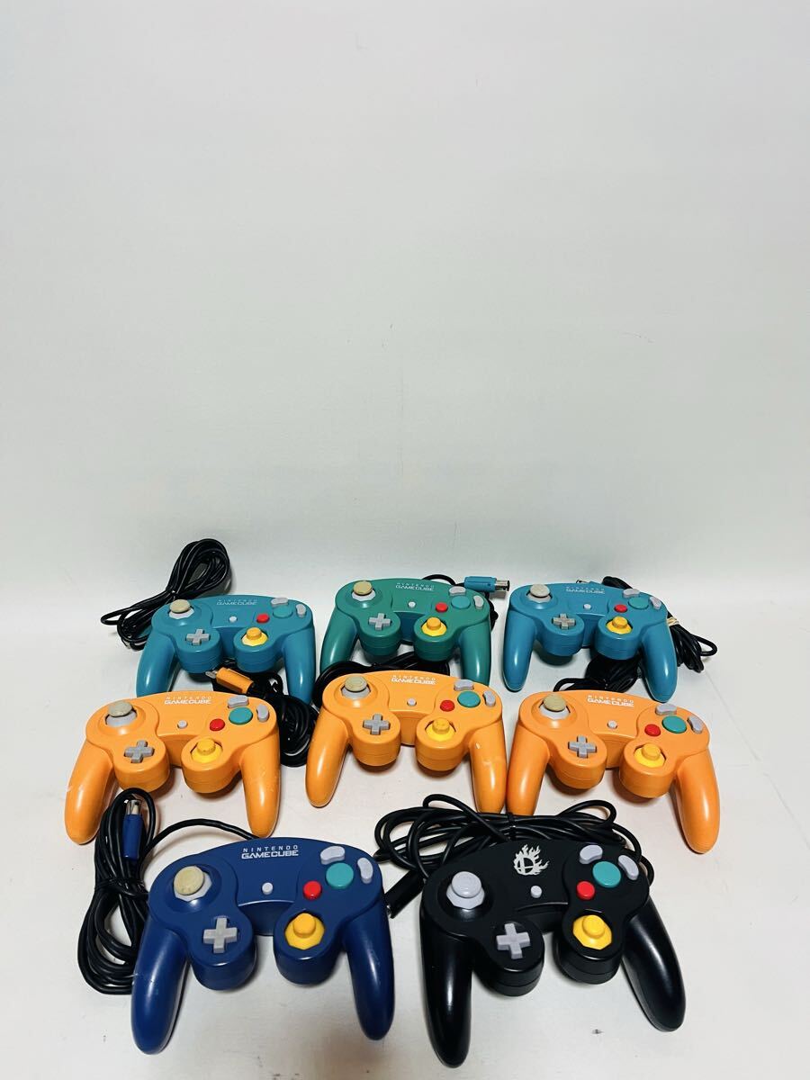 任天堂 Nintendo ゲームキューブ コントローラー DOL-003 ニンテンドー オレンジ エメラルドブルー 8台 まとめ売り セット_画像1