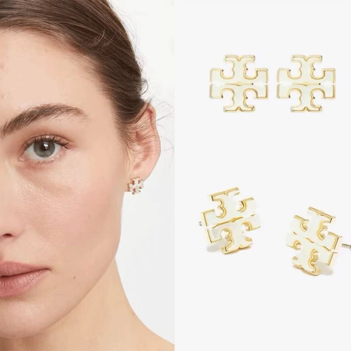 新品未使用　TB055-02 Tory Burch トリーバーチ　ピアス　天然貝_画像7