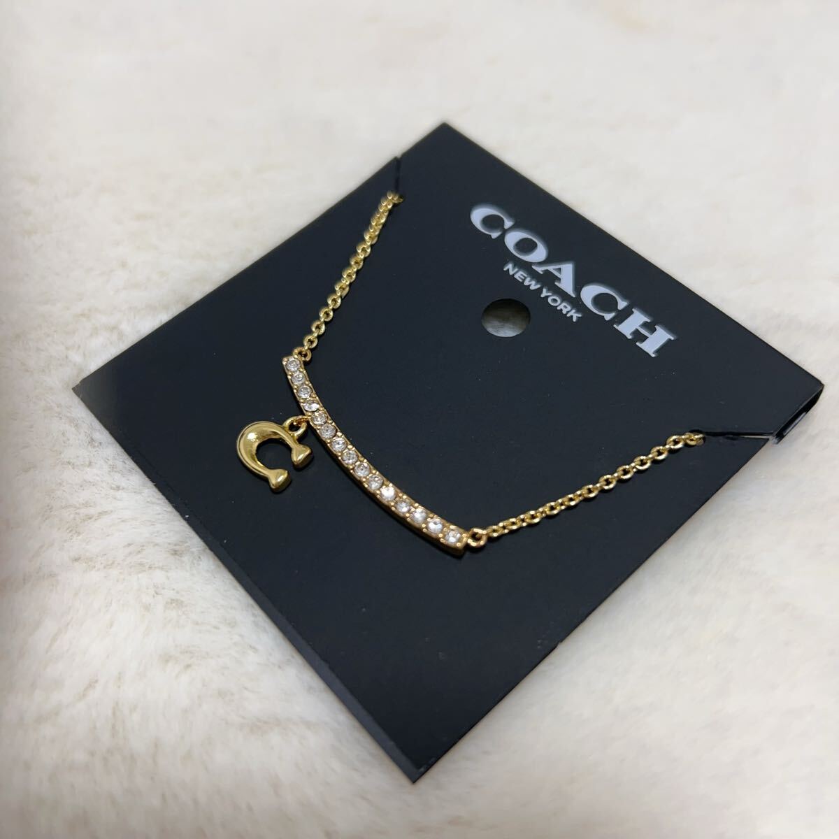 新品未使用　COACH コーチ　ネックレス　クリスタル_画像2